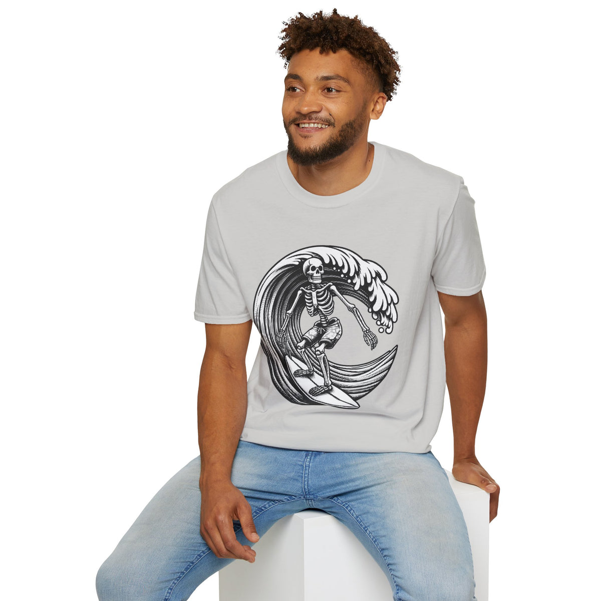 Surf & Beach Collection - Solo Swellen, Vintage Skeleton Graphic T-Shirt — CaliPride Clothing