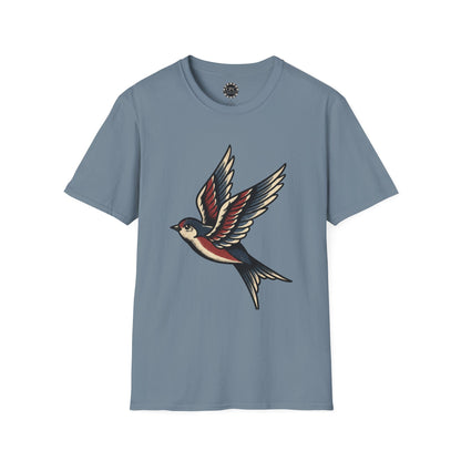 Pacific Works Collection - Vintage Flying Swallow Graphic Tee — CaliPride Clothing