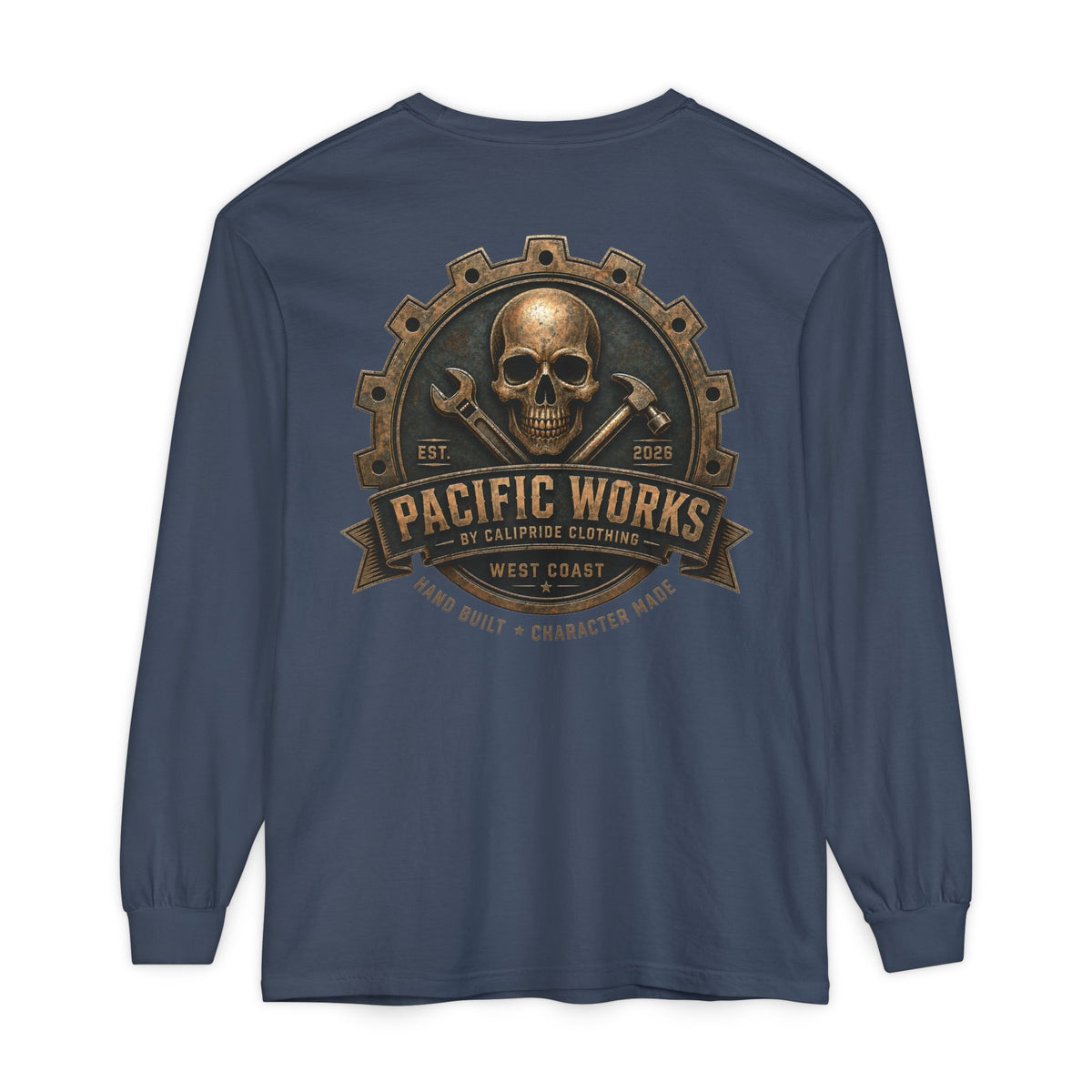Pacific Works Collection - Signature Logo Long Sleeve T-Shirt - CaliPride Clothing
