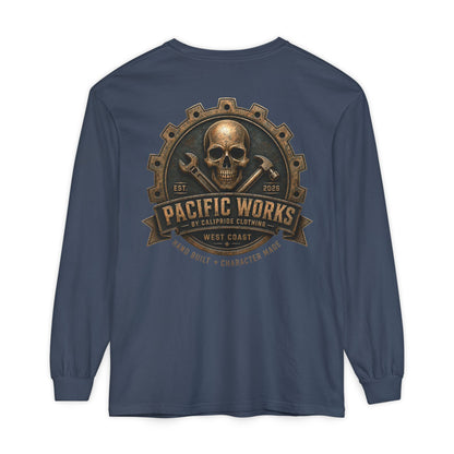 Pacific Works Collection - Signature Logo Long Sleeve T-Shirt - CaliPride Clothing