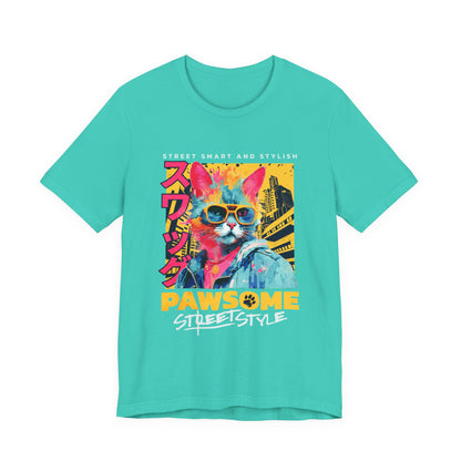 Urban Underground Collection - Who's Pawsome Urban Cat, Graphic T Shirt - CaliPride Clothing