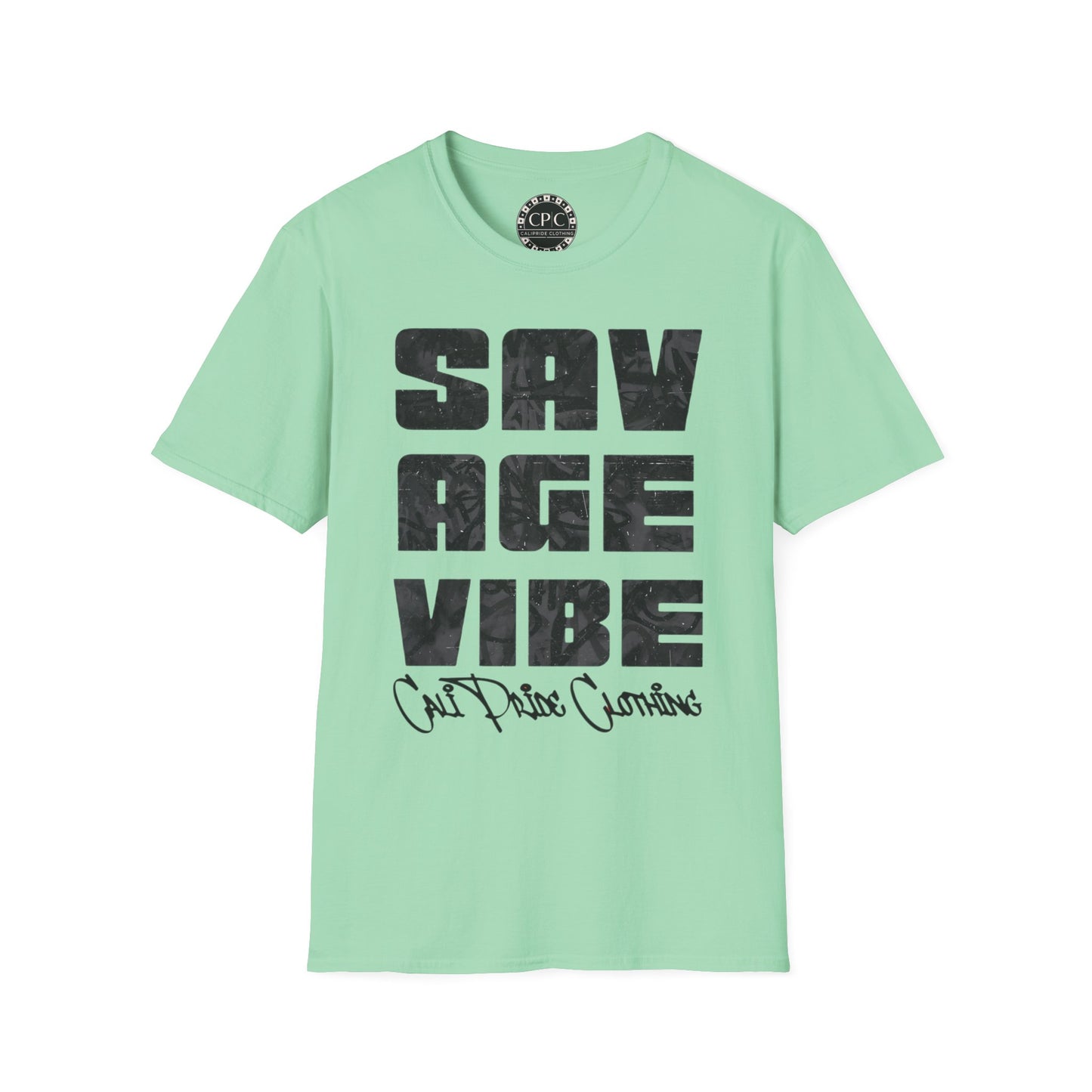 "Savage Vibe Graffiti Block" Series, Black & Grey logo — CaliPride Clothing