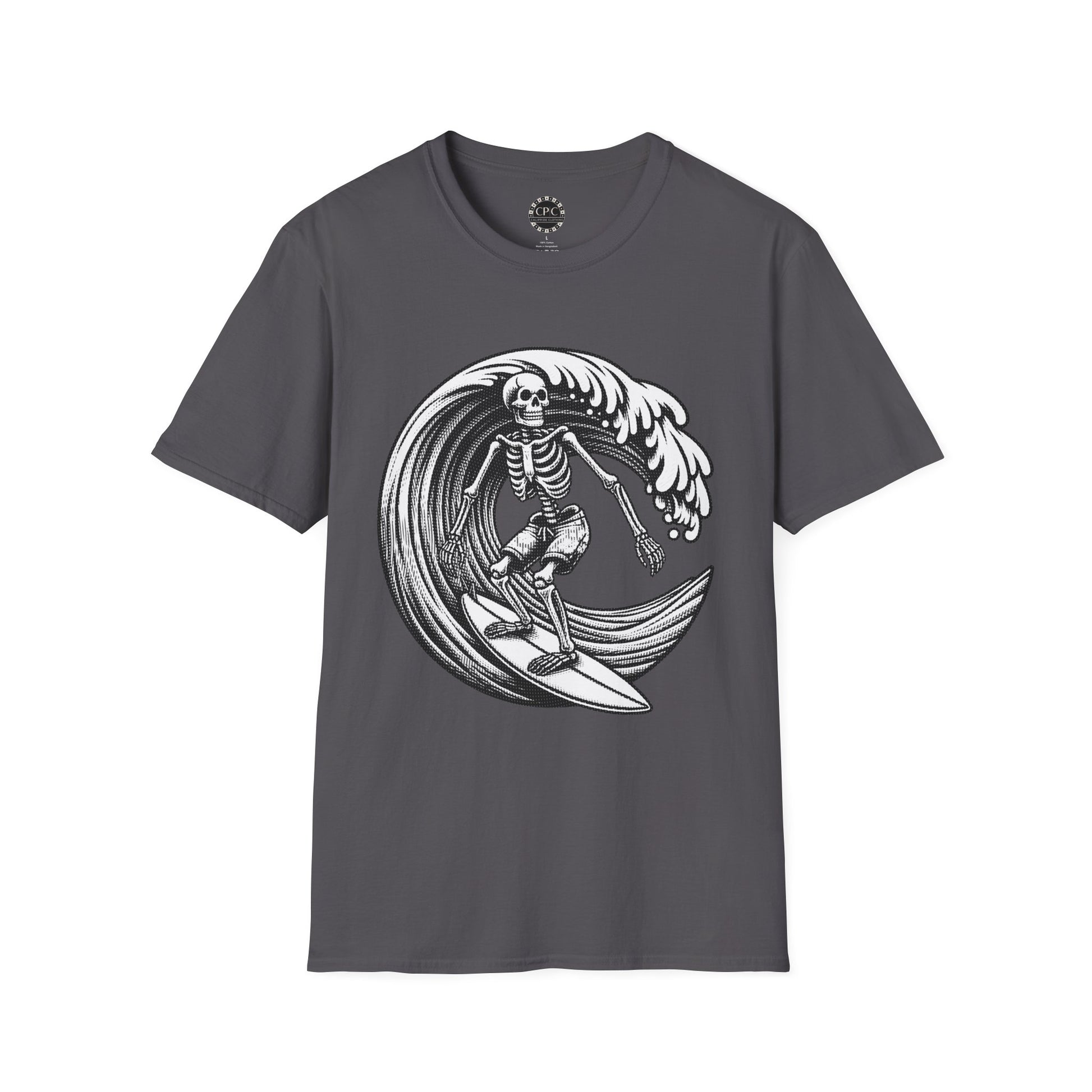 Surf & Beach Collection - Solo Swellen, Vintage Skeleton Graphic T-Shirt — CaliPride Clothing