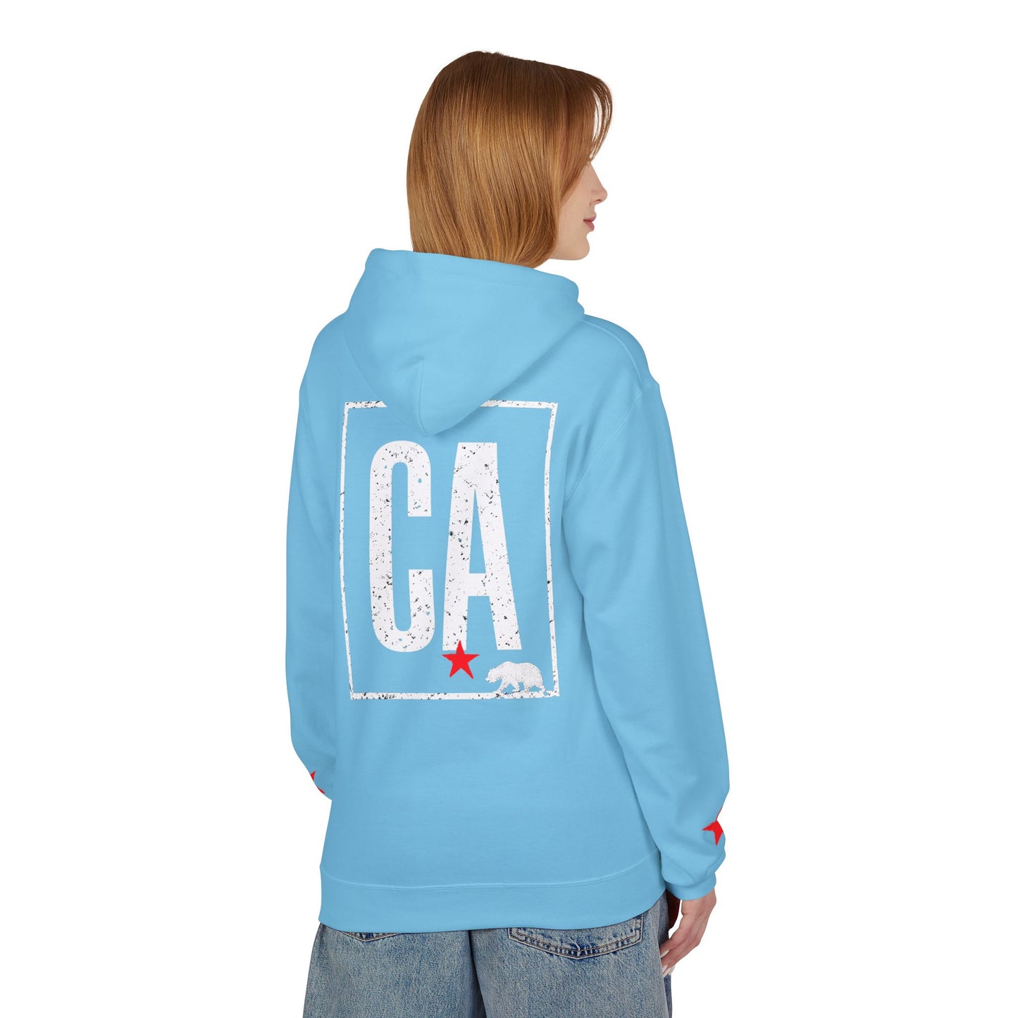 CA State Bear, Hoodie | CaliPride Clothing white logo