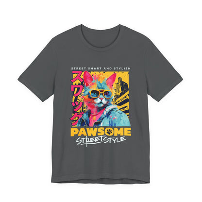 Urban Underground Collection - Who's Pawsome Urban Cat, Graphic T Shirt - CaliPride Clothing