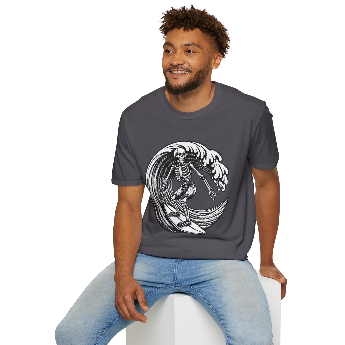 Surf & Beach Collection - Solo Swellen, Vintage Skeleton Graphic T-Shirt — CaliPride Clothing