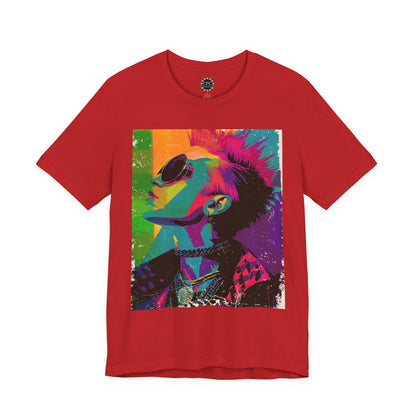 Punk Resurrected Collection - Neon Retro Musician, Graphic T - Shirt - CaliPride Clothing
