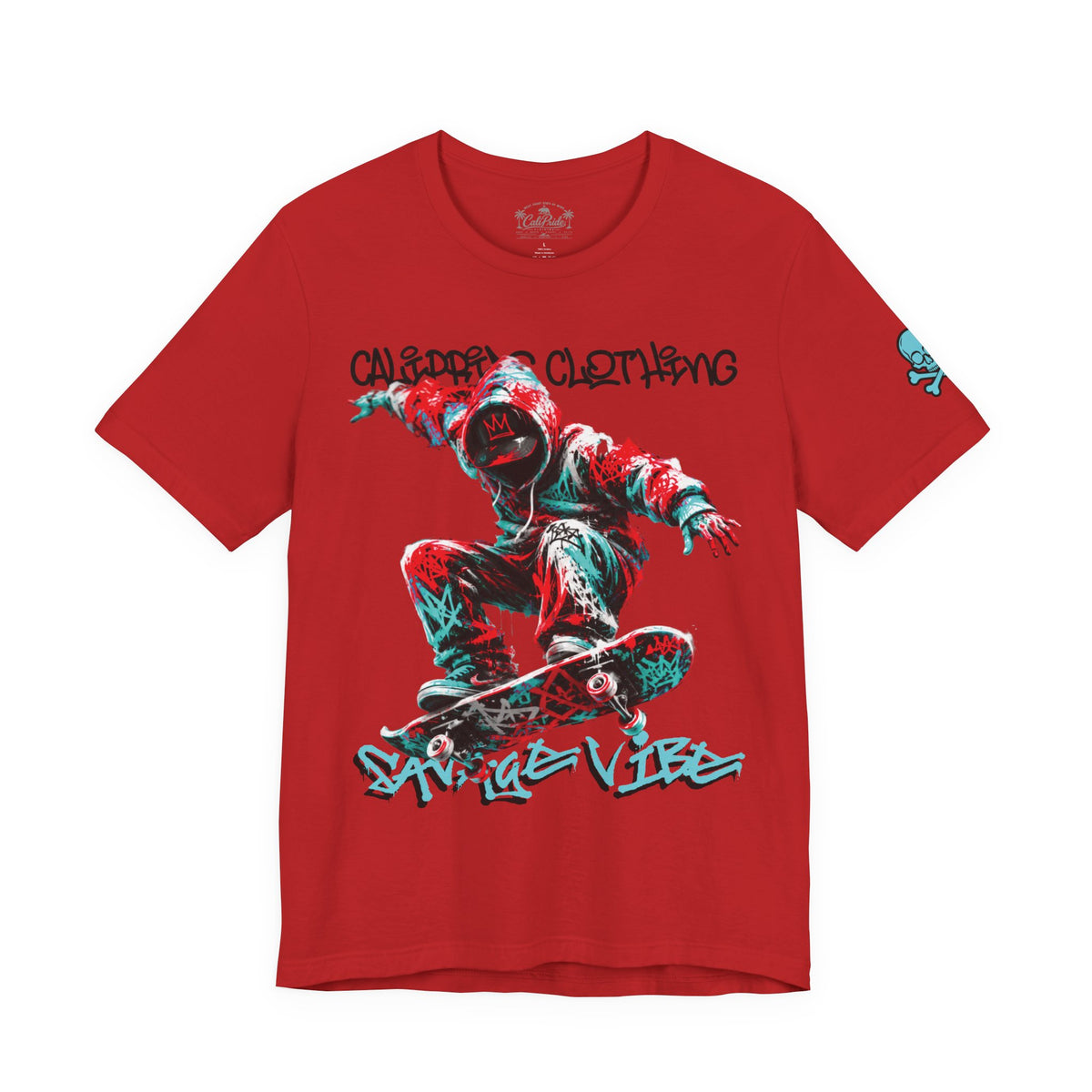 Skate & Surf Collection - Savage Vibe Skater Graphic T-Shirt - CaliPride Clothing