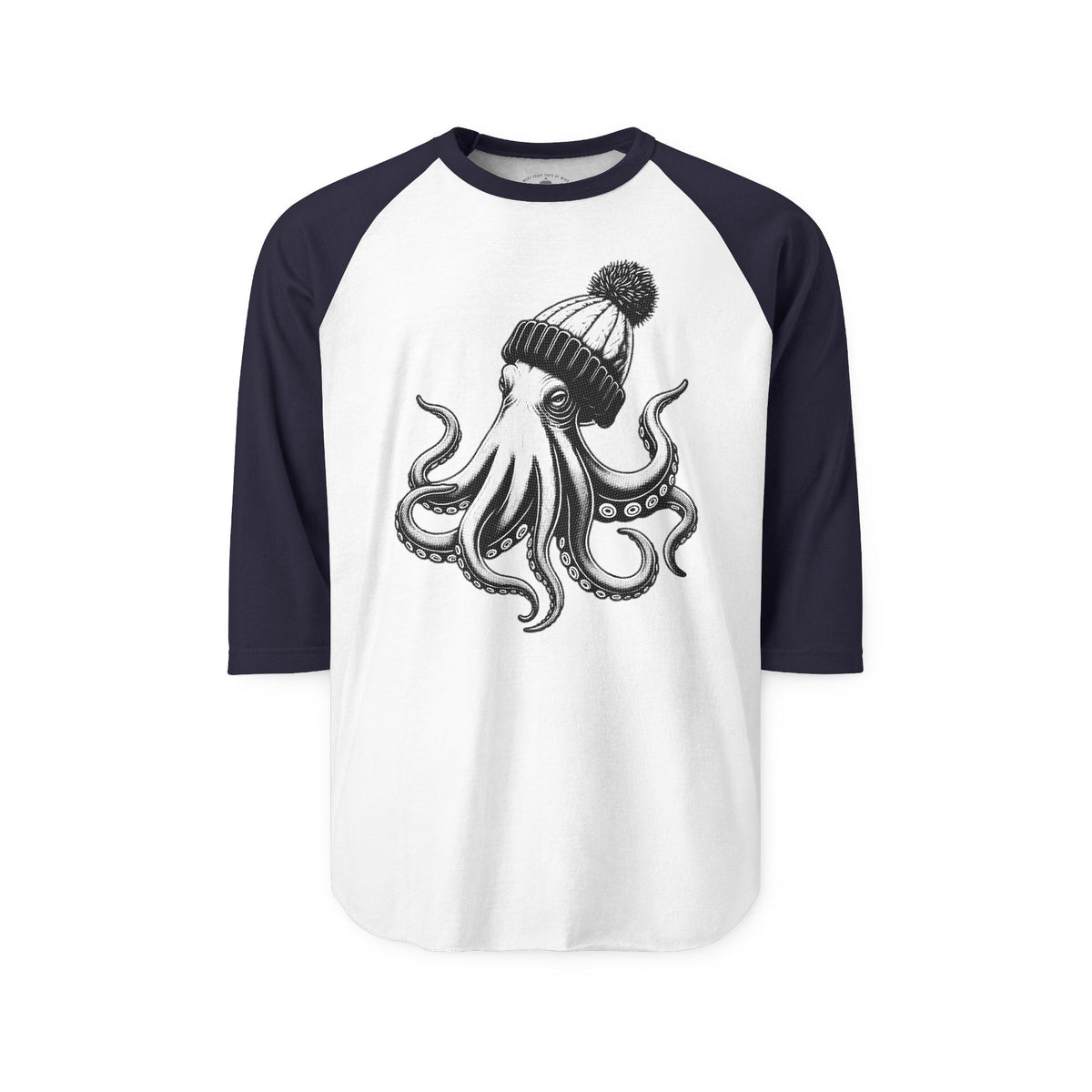 Pacific Works Collection - Raglan, Hipster Octopus Graphic Raglan Tee — CaliPride Clothing