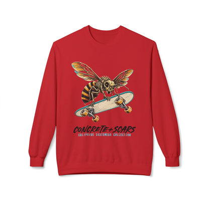 Concrete & Scars Collection - Bee Shredder, Graphic Sweatshirt — CaliPride Clothing