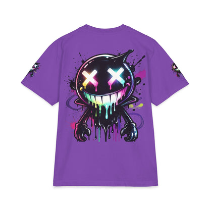 Urban Underground Collection - Neon Drip Smiley, Graphic 4-way T Shirt - CaliPride Clothing