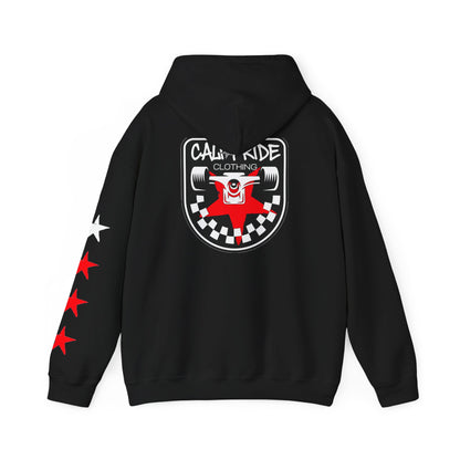 Skate & Surf Collection - Checkered Star Emblem Hoodie, multiple colors | CaliPride Clothing