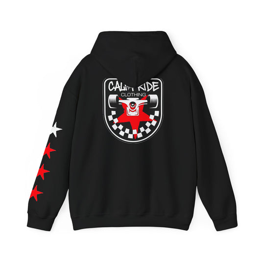 Skate & Surf Collection - Checkered Star Emblem Hoodie, multiple colors | CaliPride Clothing