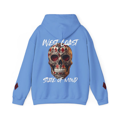 Urban Underground Collection | West Coast State of Mind - Diamond & Hearts Sugar Skull Hoodie - CaliPride Clothing