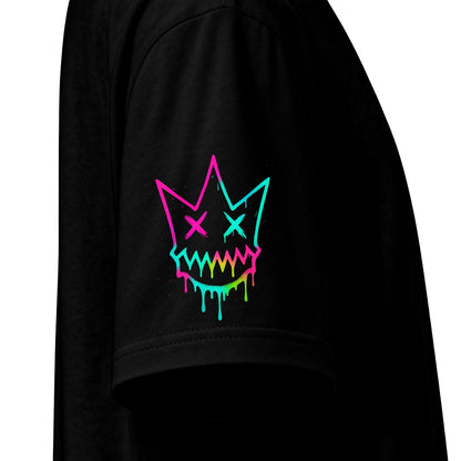 Urban Underground Collection - Neon Drip, Crown Face, Graphic 4-way T Shirt - CaliPride Clothing