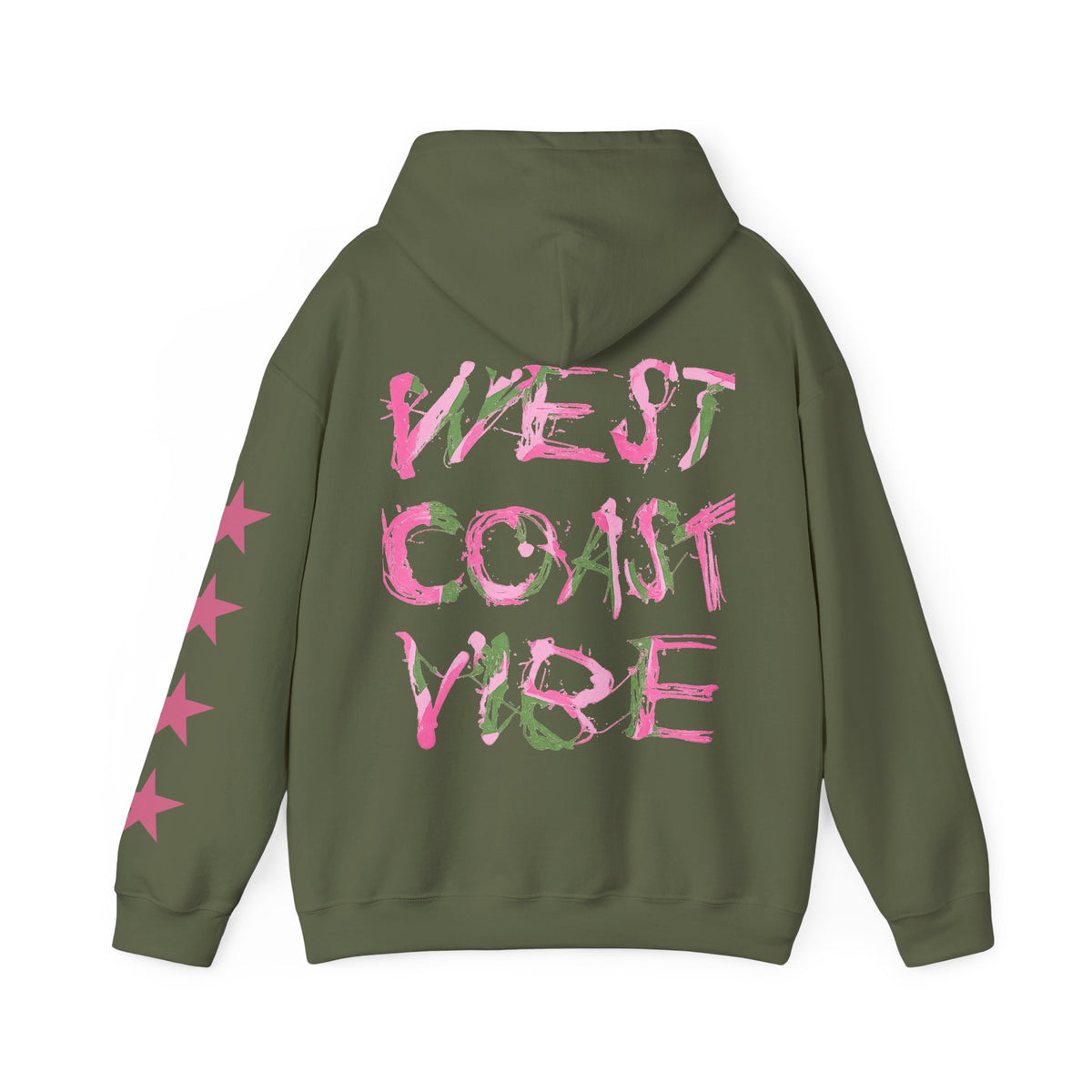 Urban Underground Collection | West Coast Vibe series - Multicolor Graphic & Stars Hoodie - CaliPride Clothing