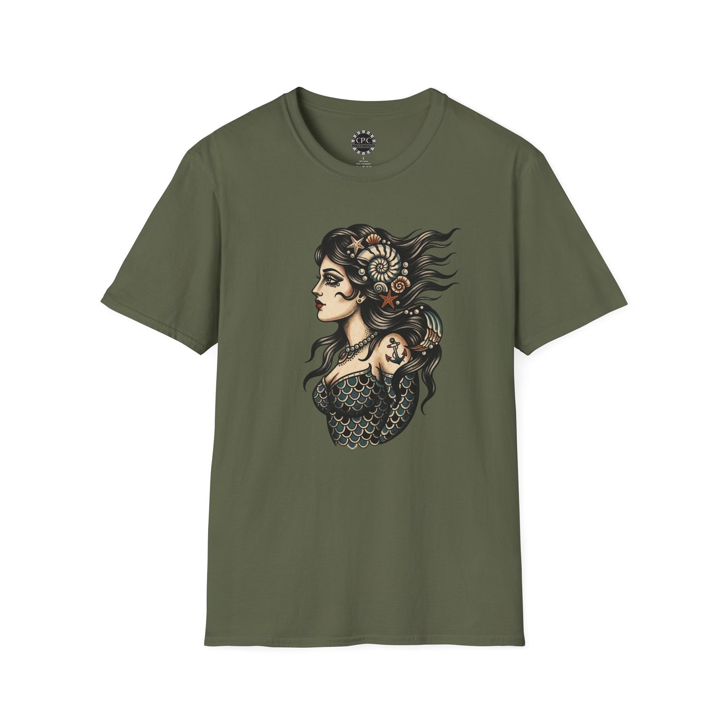 Pacific Works Collection - Vintage Mermaid Graphic T-Shirt — CaliPride Clothing