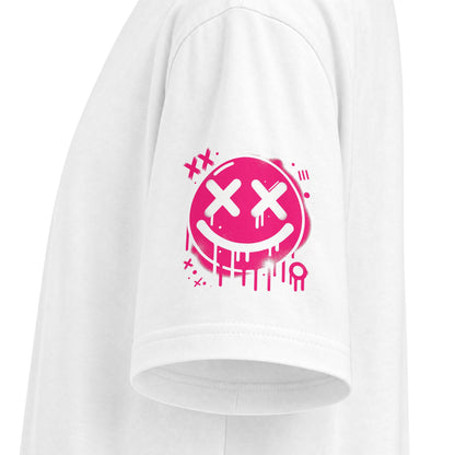 Urban Underground Collection - Neon Drip, X'd Out Smiley, Graphic 4-way T Shirt - CaliPride Clothing