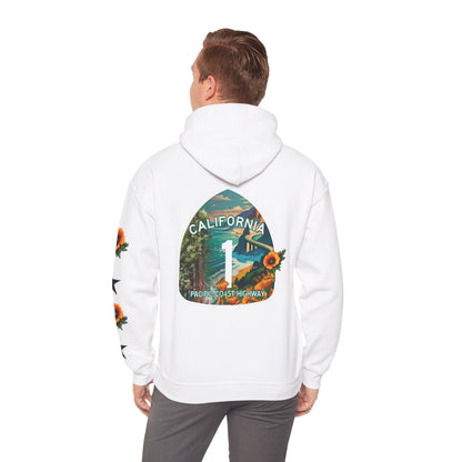 Pacific Coast Highway Hoodie & California Poppies | CaliPride Clothing