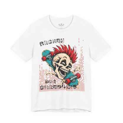 Skate & Surf Collection - Broken but Shredding, Vintage Skeleton Graphic T-Shirt — CaliPride Clothing