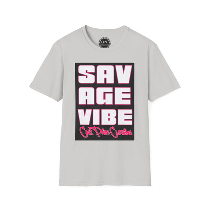 "Savage Vibe Graffiti Block" Series, Neon Pink outlined logo w black — CaliPride Clothing