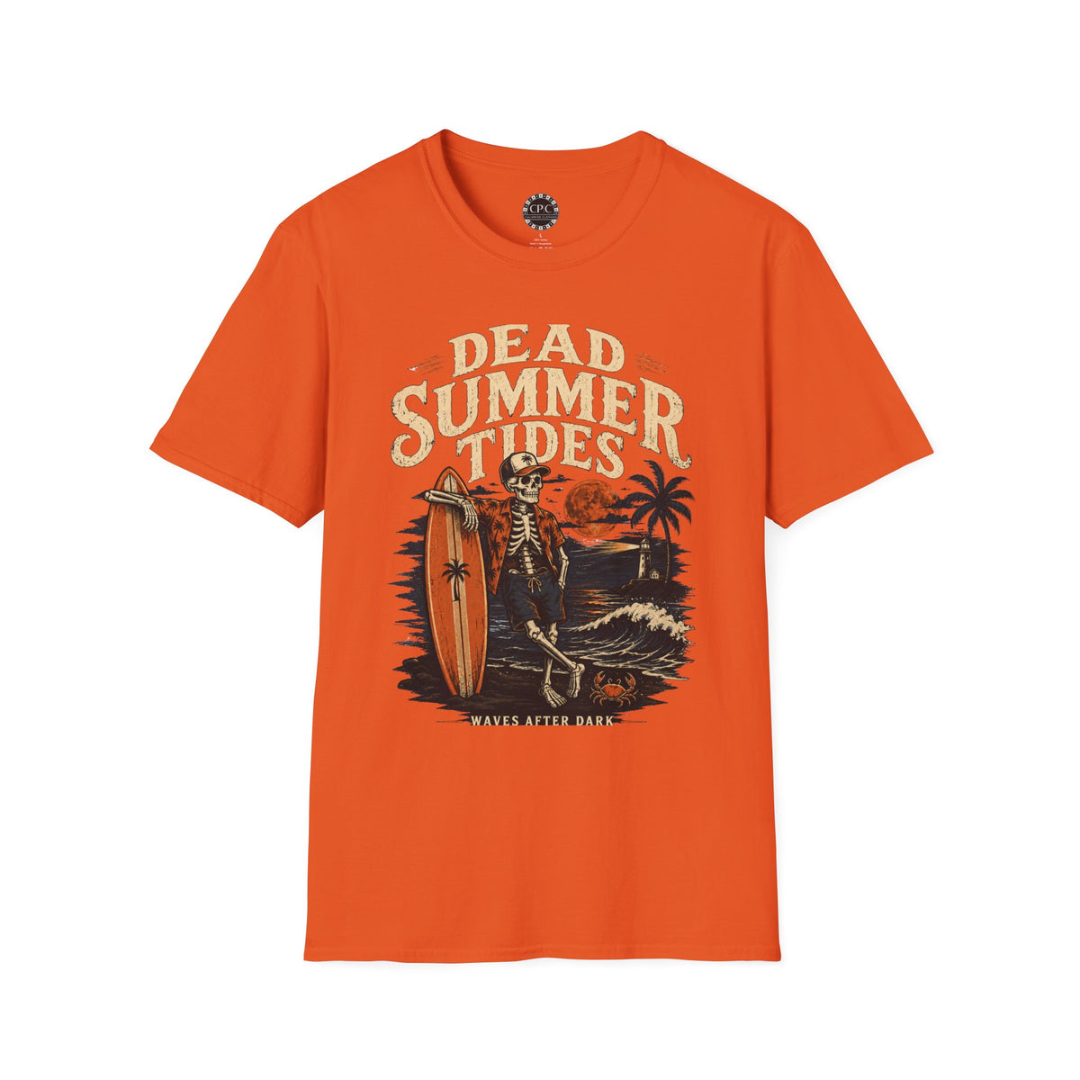 Skate & Surf Collection - Vintage Dead Summer Tides Graphic T-Shirt — CaliPride Clothing