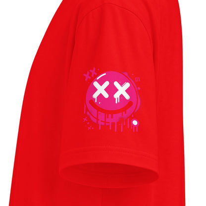 Urban Underground Collection - Neon Drip, X'd Out Smiley, Graphic 4-way T Shirt - CaliPride Clothing