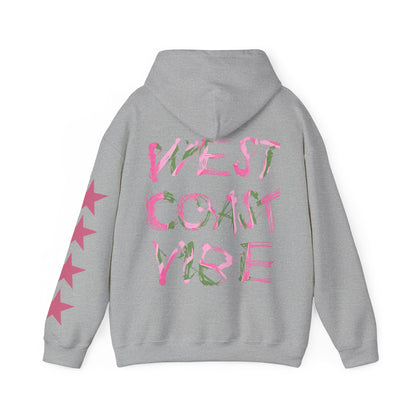 'West Coast Vibe' Hoodie, multicolor w Stars, Graphic Hoodie | CaliPride Clothing