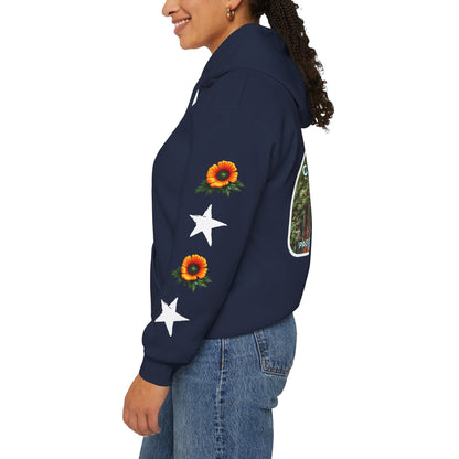 Surf & Beach Collection - Pacific Coast Highway & California Poppies, Graphic Hoodie | CaliPride Clothing