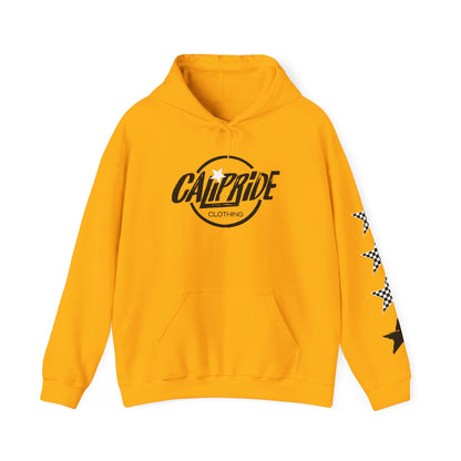 'West Coast Vibe', Checkered Sugar Skull & Stars Hoodie - CaliPride Clothing