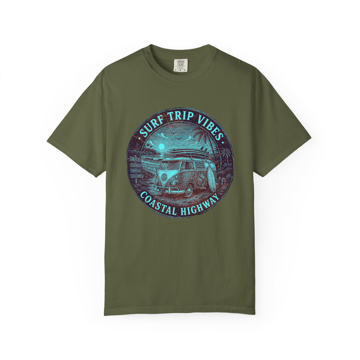 Surf & Beach Collection - Ocean Vibes Series, Surf Trip Vibes, T-shirt - CaliPride Clothing