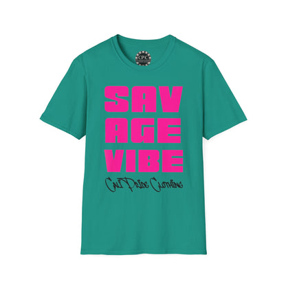 "Savage Vibe Graffiti Block" Series, Solid Neon Pink T Shirt — CaliPride Clothing