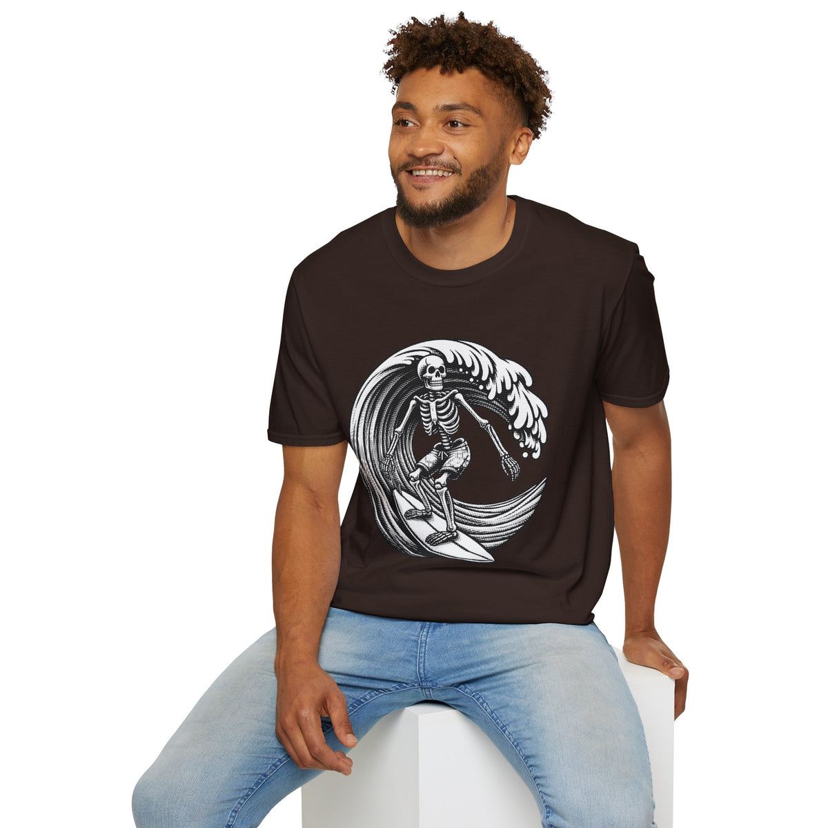 Surf & Beach Collection - Solo Swellen, Vintage Skeleton Graphic T-Shirt — CaliPride Clothing