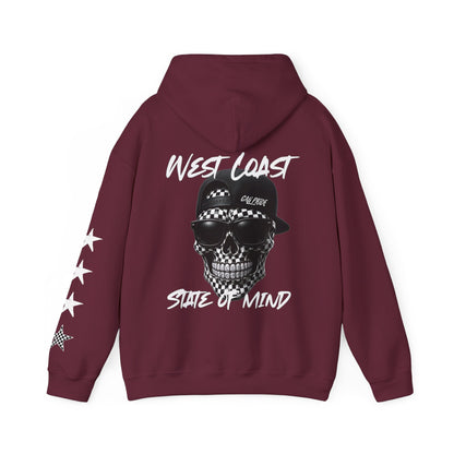 Urban Underground Collection | West Coast State of Mind - B&W Checkered OG Sugar Skull Hoodie - CaliPride Clothing