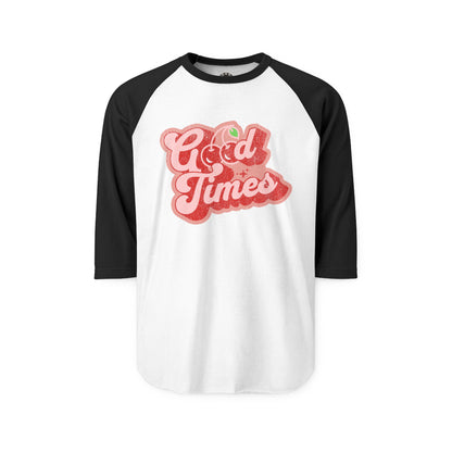 Skate & Surf Collection - Vintage Good Times Cherries, Graphic Raglan Tee — CaliPride Clothing