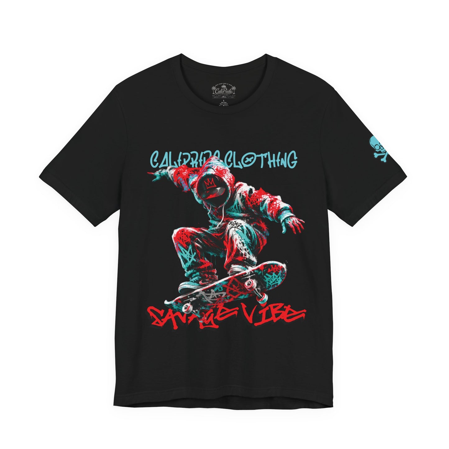 Skate & Surf Collection - Savage Vibe Skater Graphic T-Shirt - CaliPride Clothing
