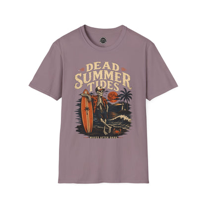 Skate & Surf Collection - Vintage Dead Summer Tides Graphic T-Shirt — CaliPride Clothing
