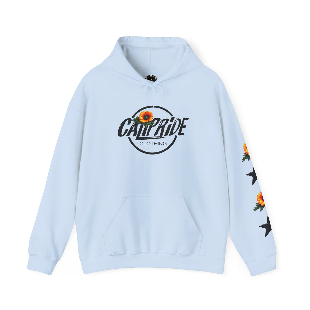 Surf & Beach Collection - Pacific Coast Highway & California Poppies, Graphic Hoodie | CaliPride Clothing