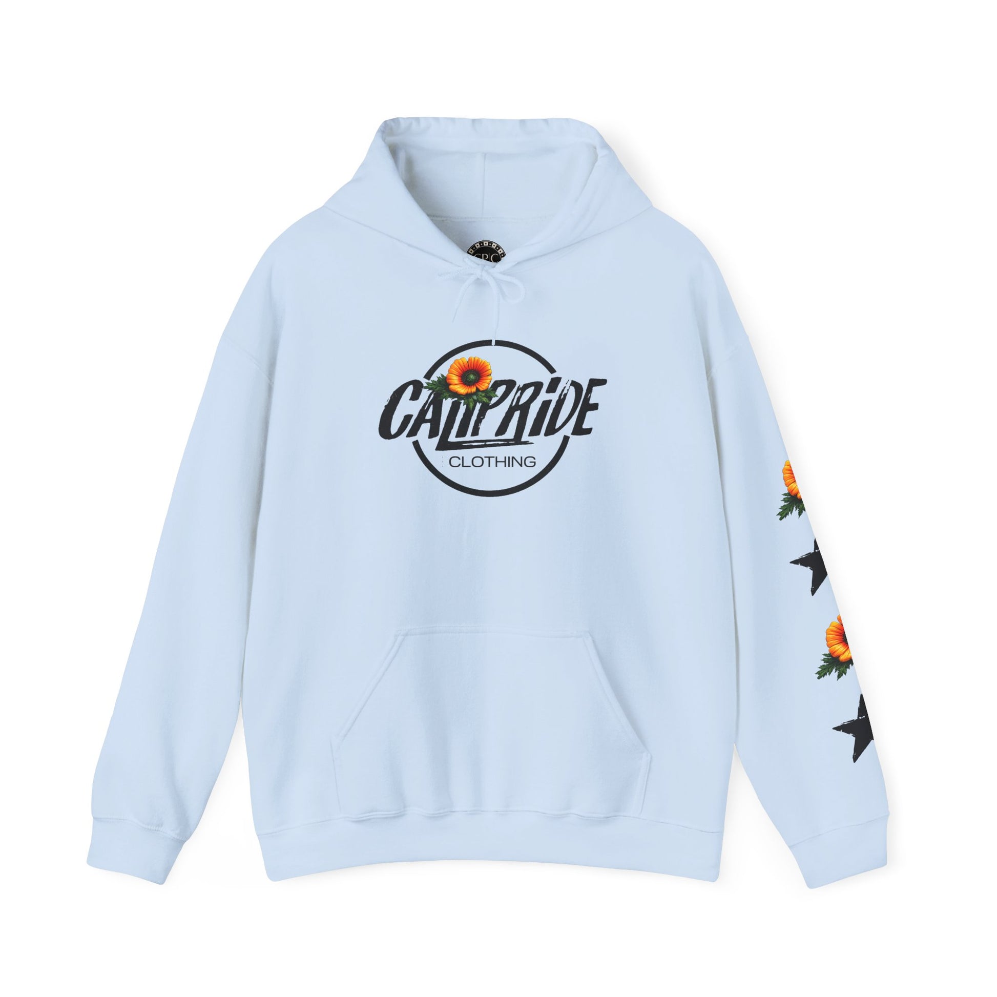 Surf & Beach Collection - Pacific Coast Highway & California Poppies, Graphic Hoodie | CaliPride Clothing