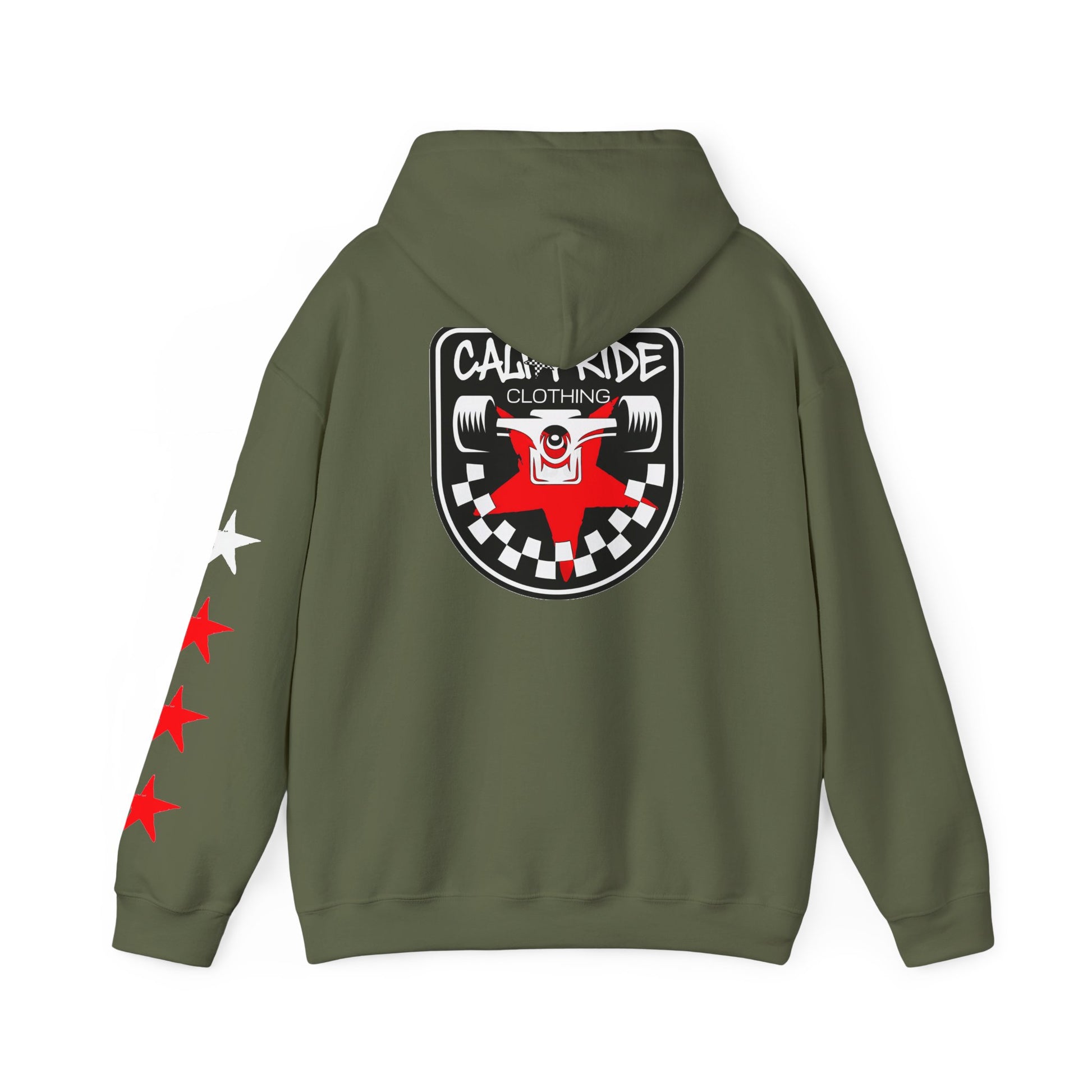 Skate & Surf Collection - Checkered Star Emblem Hoodie, multiple colors | CaliPride Clothing