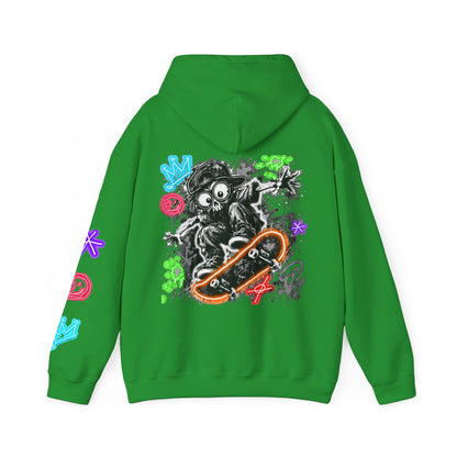 Skate & Surf Collection - Neon Skizzy Skater Graphic Hoodie, multiple colors | CaliPride Clothing