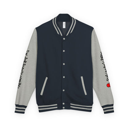 Urban Underground Collection - Savage Vibe, Bone Drop Graphic Letterman Jacket | CaliPride Clothing