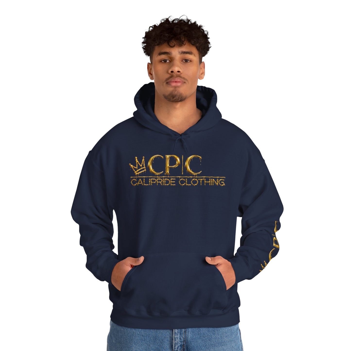 Urban Underground Collection | West Coast State of Mind series - Gold Drip Gangsta' Hoodie, Sugar Skull | CaliPride Clothing