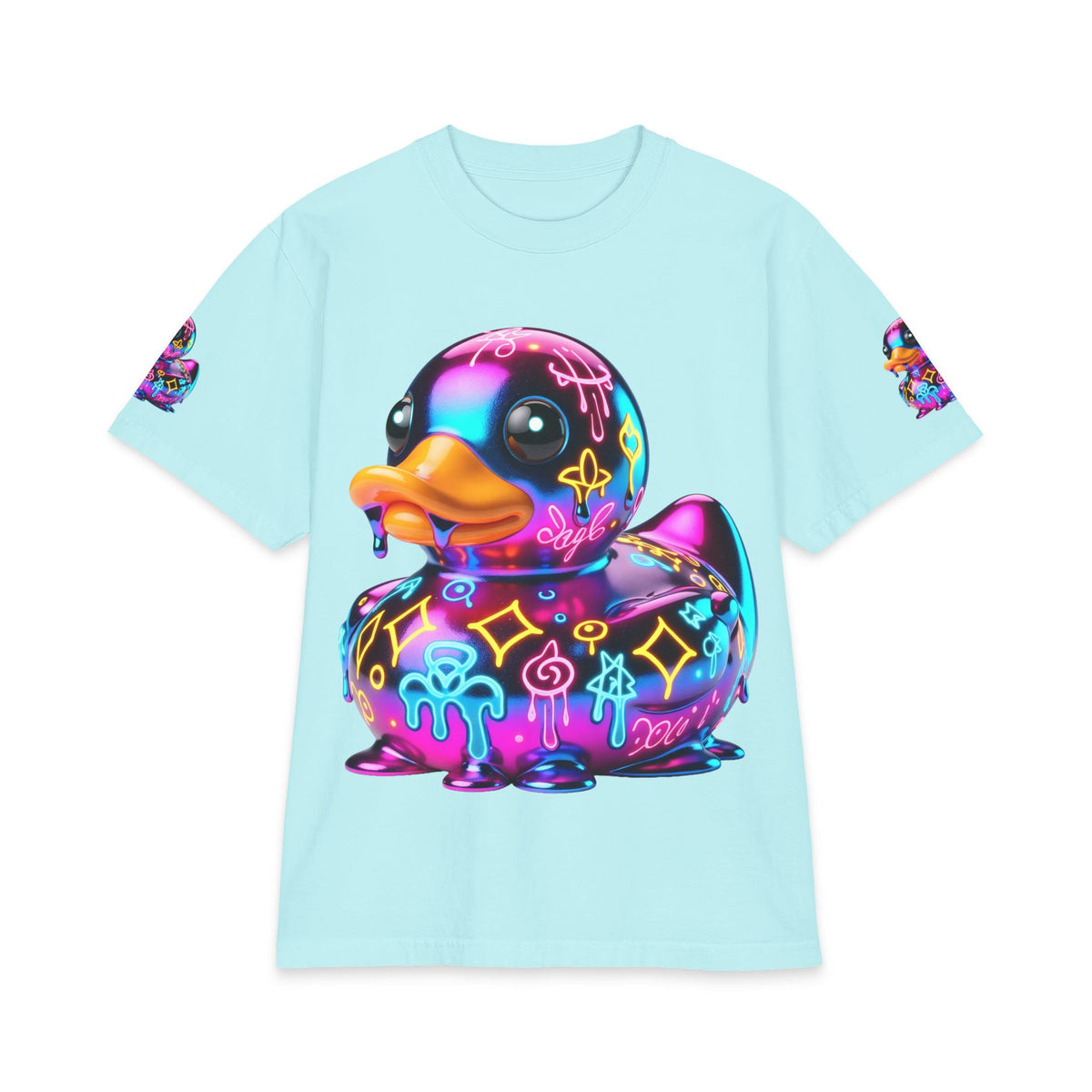 Urban Underground Collection - Neon Drip, Rub'a Ducky, Graphic 4-way T Shirt - CaliPride Clothing