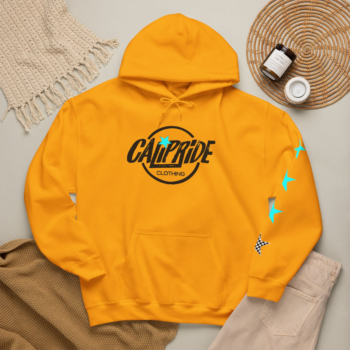 Urban Underground Collection | West Coast Vibe series - Graphic & Stars Hoodie - CaliPride Clothing