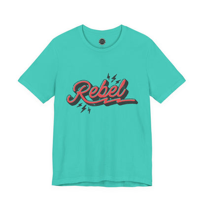 Punk Resurrected Collection - "Rebel" in Reverse, Double sided Graphic T‑Shirt - CaliPride Clothing