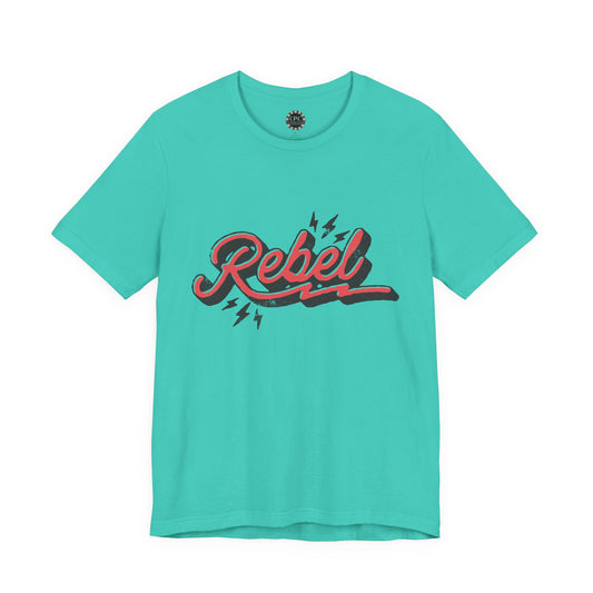 Punk Resurrected Collection - "Rebel" in Reverse, Double sided Graphic T‑Shirt - CaliPride Clothing