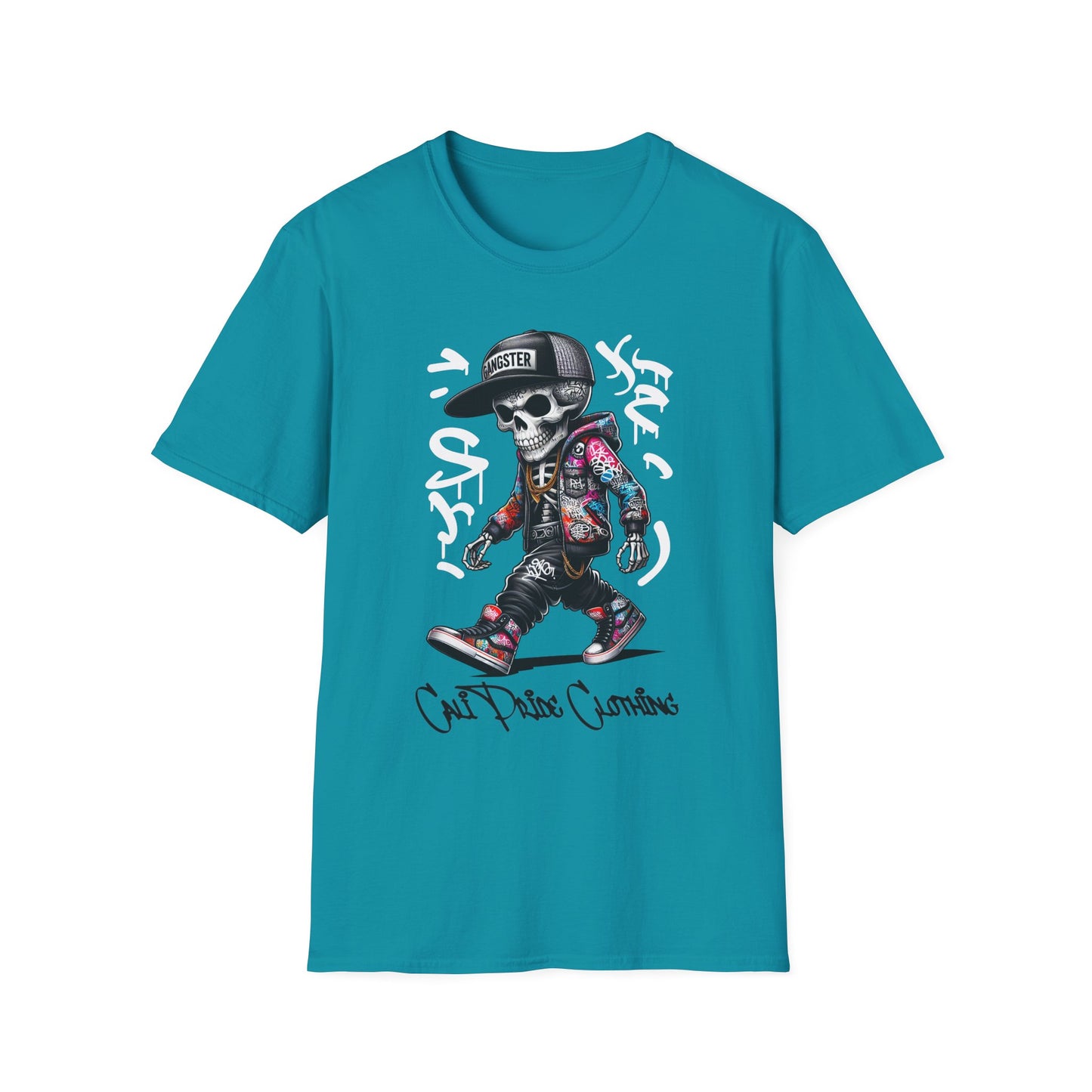 Graffiti Skeleton Artist Graphic T-Shirt