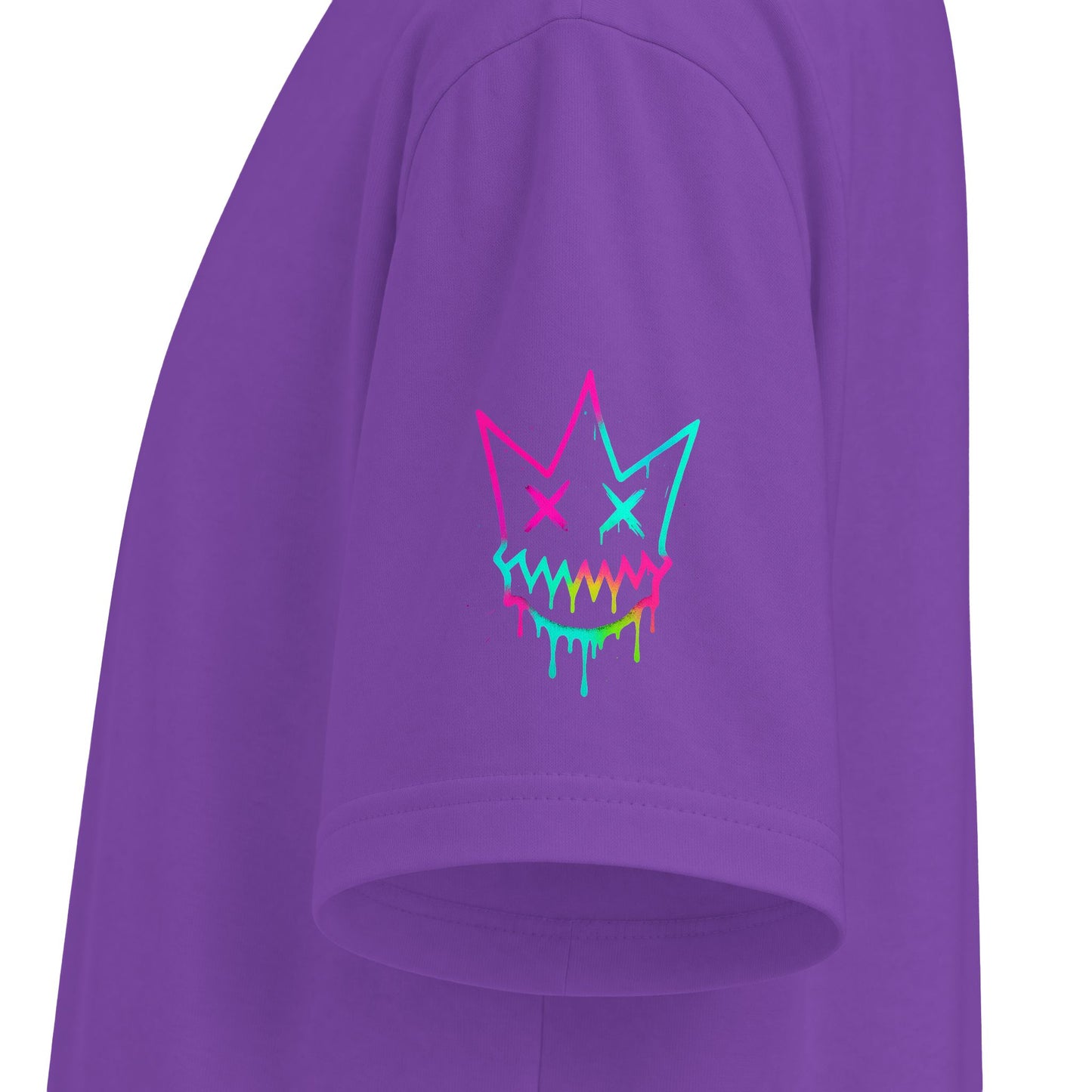 Urban Underground Collection - Neon Drip, Crown Face, Graphic 4-way T Shirt - CaliPride Clothing