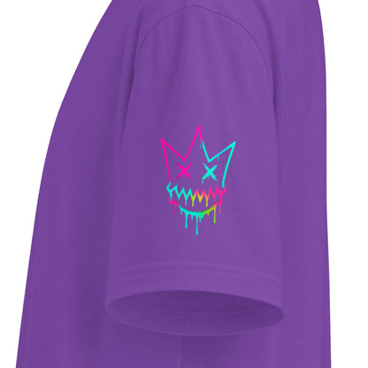 Urban Underground Collection - Neon Drip, Crown Face, Graphic 4-way T Shirt - CaliPride Clothing